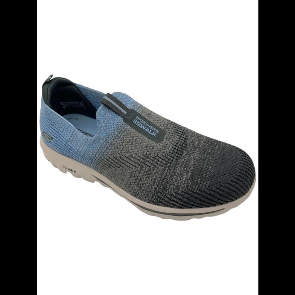 Skechers GOwalk Travel Ombre Washable Vegan Slip-Ons Ibiza Gray/Blue - Wide